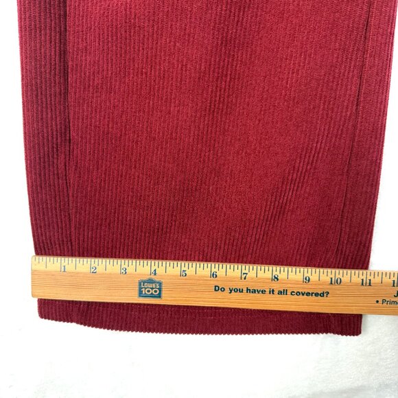 Halara Corduroy Wide Leg Elastic Waist Pull On Pants Womens S Red Burgundy NEW - Picture 8 of 8